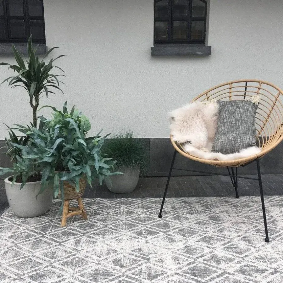 Eva Interior Buitenkleed Grijs Frost - 200 x 200 cm