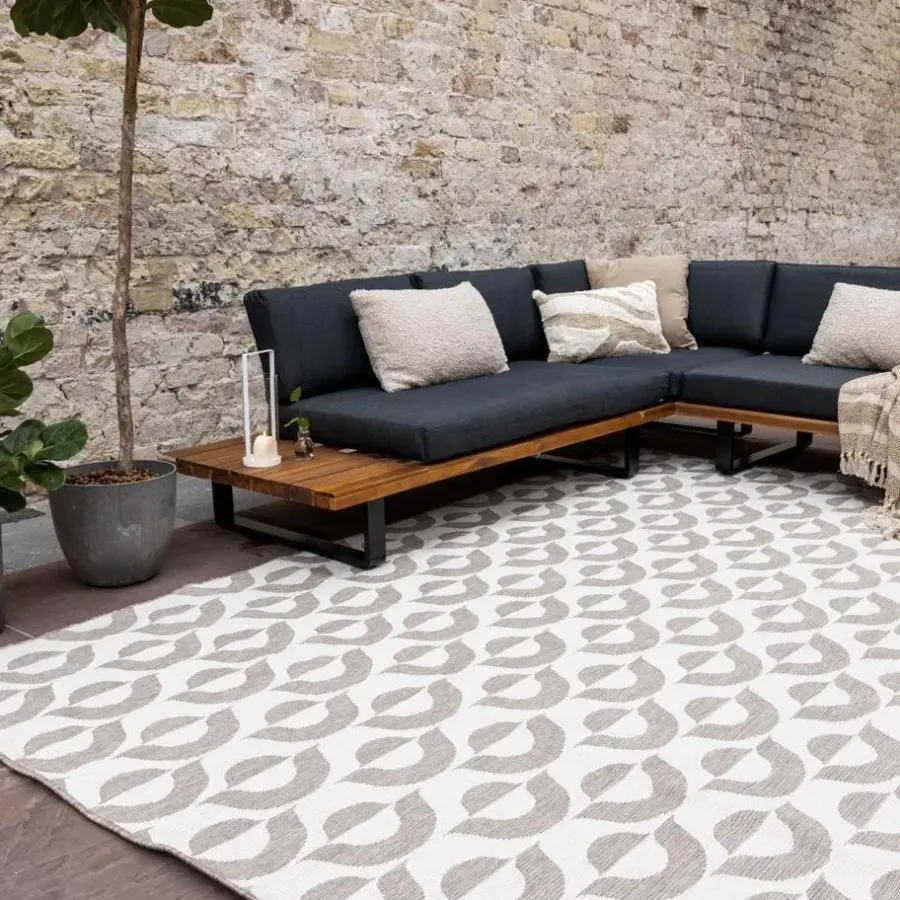 Buiten Vloerkleden|Buiten Vloerkleden-Eva Interior Buitenkleed Esta Naturel/wit - 340 x 240 cm