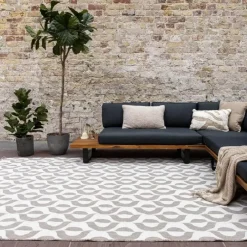 Buiten Vloerkleden|Buiten Vloerkleden-Eva Interior Buitenkleed Esta Naturel/wit - 340 x 240 cm