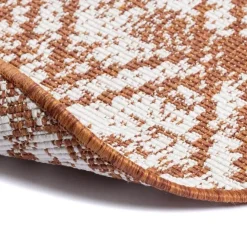 Ronde Vloerkleden|Buiten Vloerkleden-Eva Interior Buitenkleed Rond Frost - Roest - dubbelzijdig 200cm