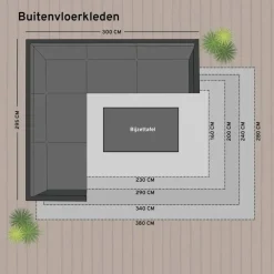 Ronde Vloerkleden|Buiten Vloerkleden-Eva Interior Buitenkleed Rond Frost - Roest - dubbelzijdig 200cm