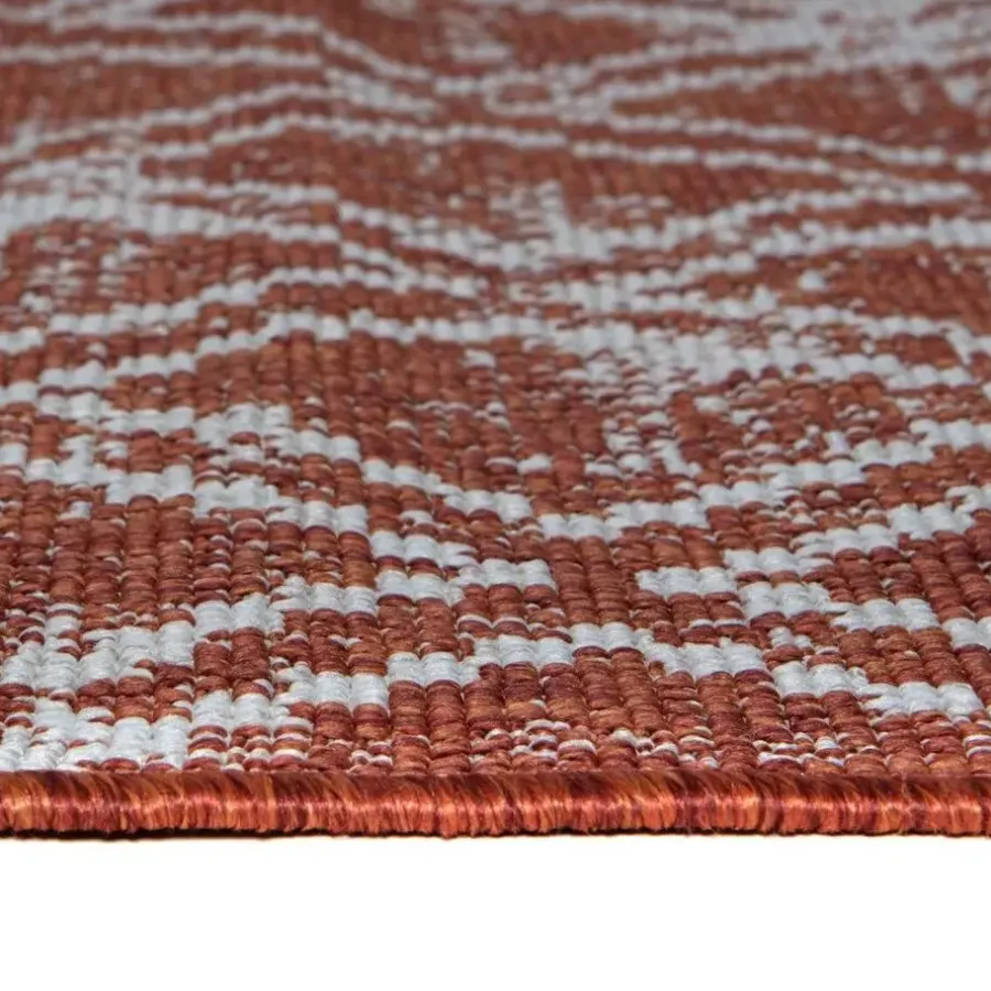 Ronde Vloerkleden|Buiten Vloerkleden-Eva Interior Buitenkleed Rond Frost - Roest - dubbelzijdig 200cm