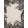 Buiten Vloerkleden|Buiten Vloerkleden-Eva Interior Buitenkleed Zwart Leaf - 200 x 200 cm