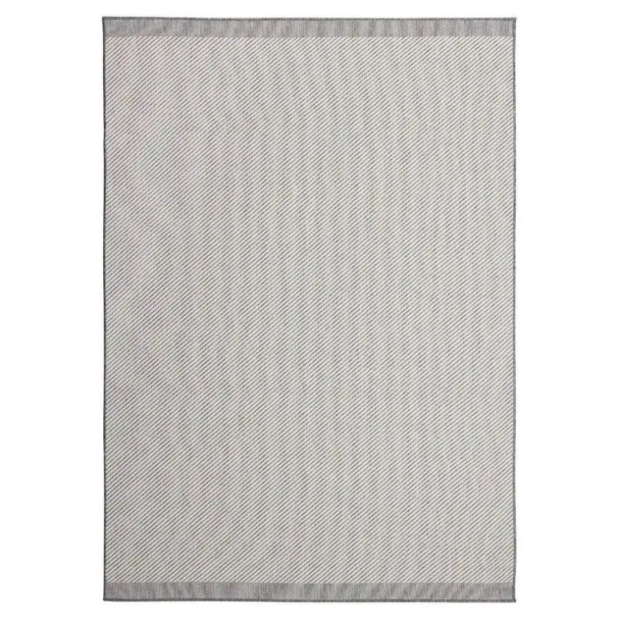Buiten Vloerkleden|Buiten Vloerkleden-Eva Interior Buitenkleed Border grijs/wit - 340 x 240 cm