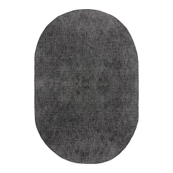 Eva Interior ovaal buitenkleed Dahl zwart - 230 x 160 cm