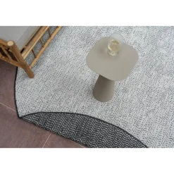 Eva Interior ovaal buitenkleed Dahl zwart - 340 x 240 cm