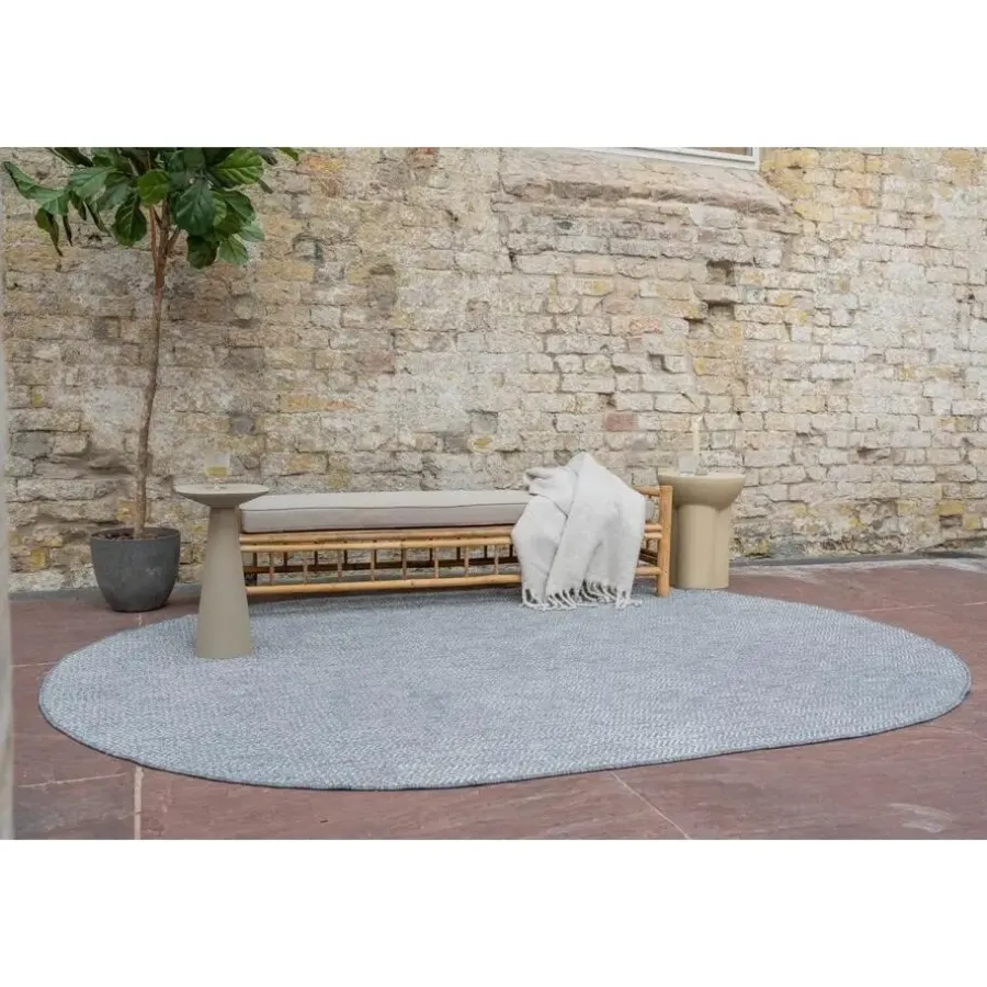 Buiten Vloerkleden|Buiten Vloerkleden-Eva Interior ovaal buitenkleed Dahl Grijs - 230 x 160 cm