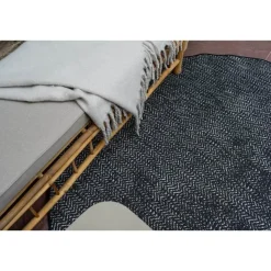 Eva Interior rond buitenkleed Dahl zwart - 200 x 200 cm