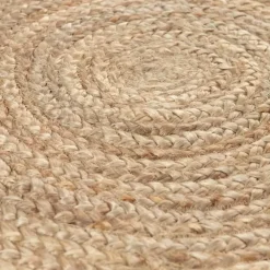 Jute Vloerkleden|Ronde Vloerkleden-Eva Interior Vloerkleed Jute Rond - Naturel - 240 Ø (L)