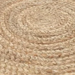 Jute Vloerkleden|Ronde Vloerkleden-Eva Interior Vloerkleed Jute Rond - Naturel - 240 Ø (L)