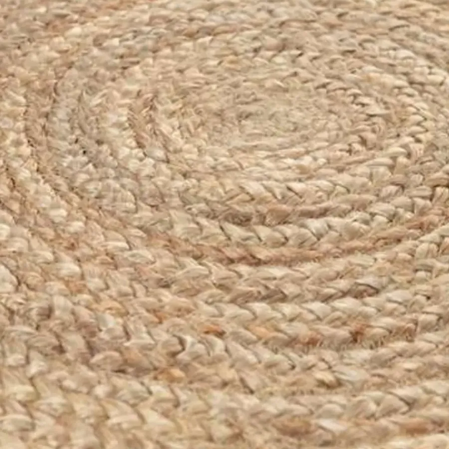 Jute Vloerkleden|Ronde Vloerkleden-Eva Interior Vloerkleed Jute Rond - Naturel - 240 Ø (L)
