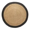 Eva Interior Vloerkleed Jute Rond - Naturel/Antraciet - 200 Ø