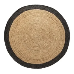 Eva Interior Vloerkleed Jute Rond - Naturel/Antraciet - 200 Ø