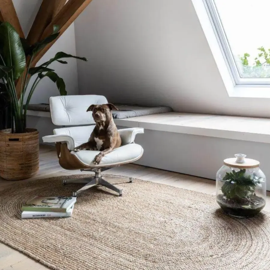 Eva Interior vloerkleed ovaal jute - naturel - 200 x 300 cm