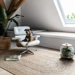 Eva Interior vloerkleed ovaal jute - naturel - 200 x 300 cm