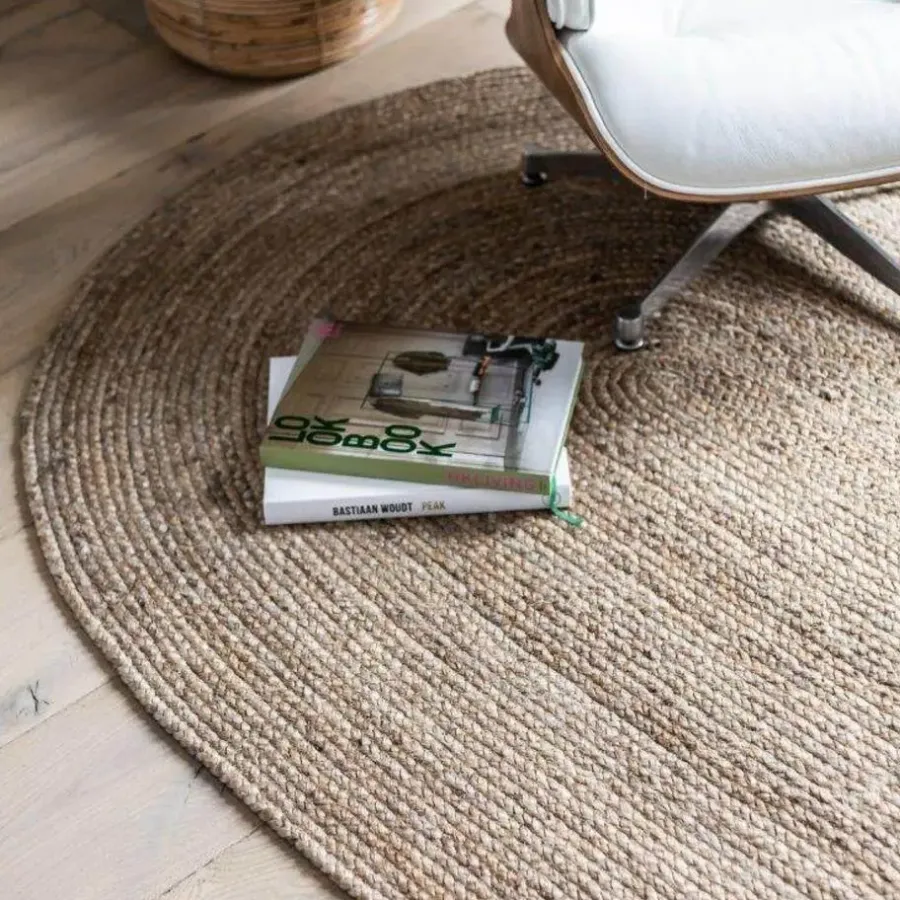 Eva Interior vloerkleed ovaal jute - naturel - 200 x 300 cm