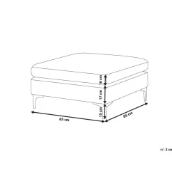 Hockers En Voetenbanken-Beliani EVJA - Ottomaan - Roze - Fluweel