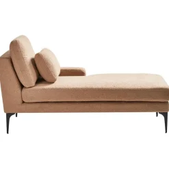 Loveseats-Leen Bakker EWRON - Chaise longue - Zandbeige - Linkszijdig - Bouclé
