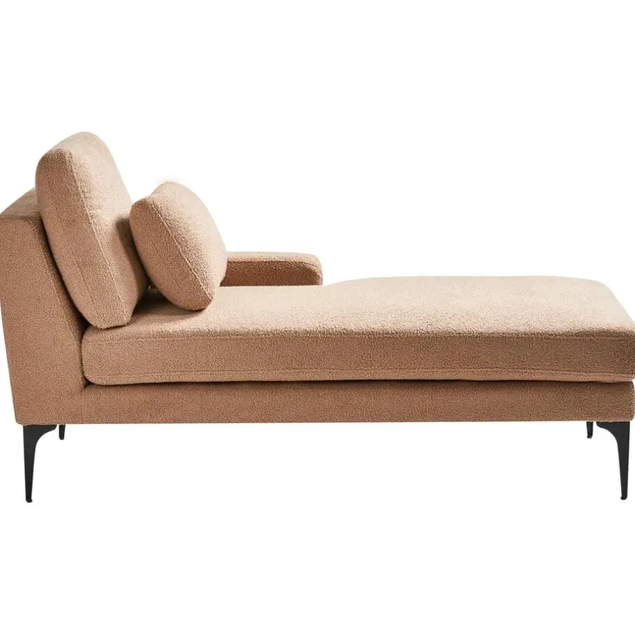 Loveseats-Leen Bakker EWRON - Chaise longue - Zandbeige - Linkszijdig - Bouclé