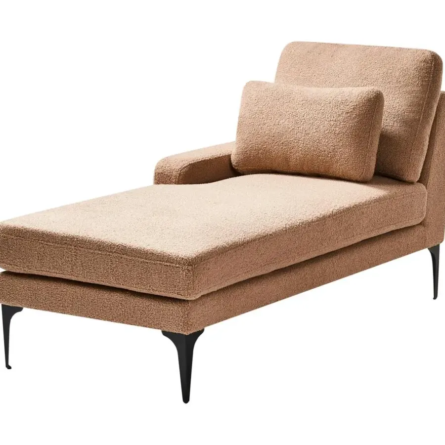 Loveseats-Leen Bakker EWRON - Chaise longue - Zandbeige - Rechtszijdig - Bouclé