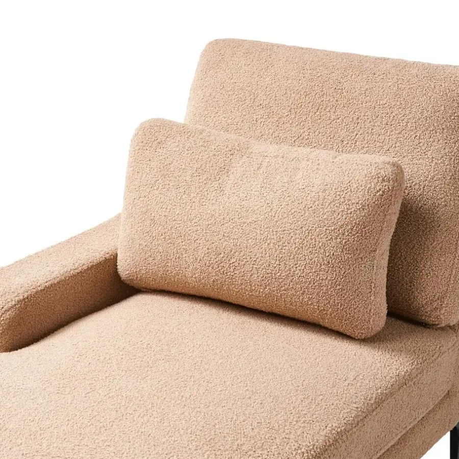 Loveseats-Leen Bakker EWRON - Chaise longue - Zandbeige - Rechtszijdig - Bouclé