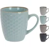 Excellent Houseware Bekers koffiekopjes - 4x - gekleurd - 300 ml