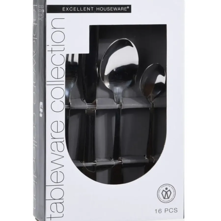 Excellent Houseware Bestekset - 16-delig - zilver - RVS