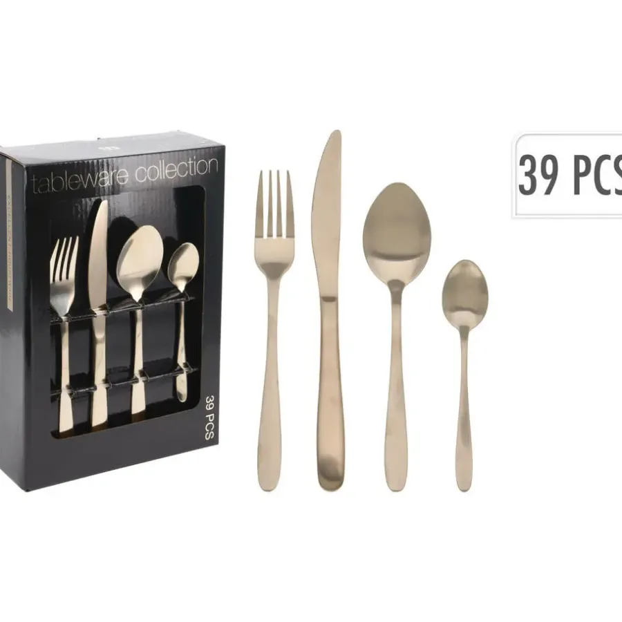 Besteksets-Excellent Houseware Bestekset - 39-delig - zilver - RVS - 6 personen