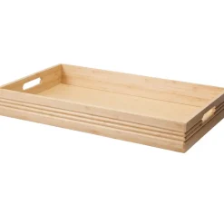 Dienbladen-Excellent Houseware dienblad - bamboe - 50 x 30 x 6 cm - naturel