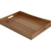 Dienbladen-Excellent Houseware dienblad van bamboe - 50 x 35 x 6 cm - bruin