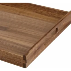 Dienbladen-Excellent Houseware dienblad van bamboe - 40 x 30 x 5 cm - bruin