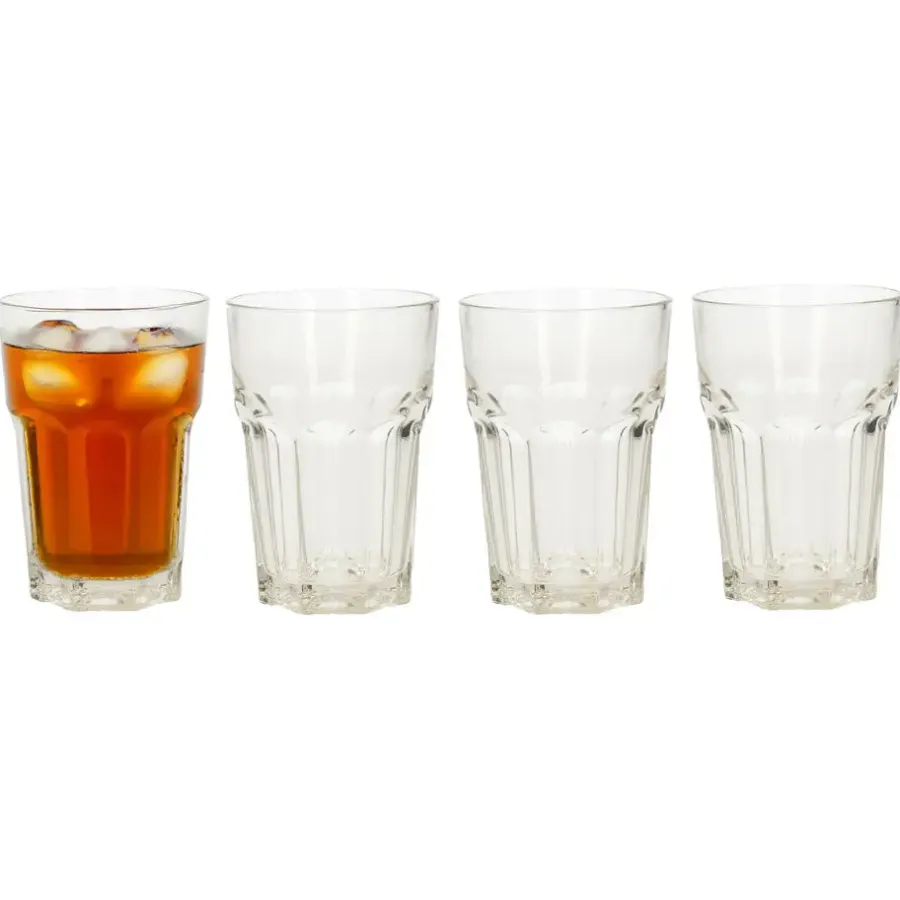 Waterglazen-Excellent Houseware Drinkglazen set - 4x - 360ml - water glazen