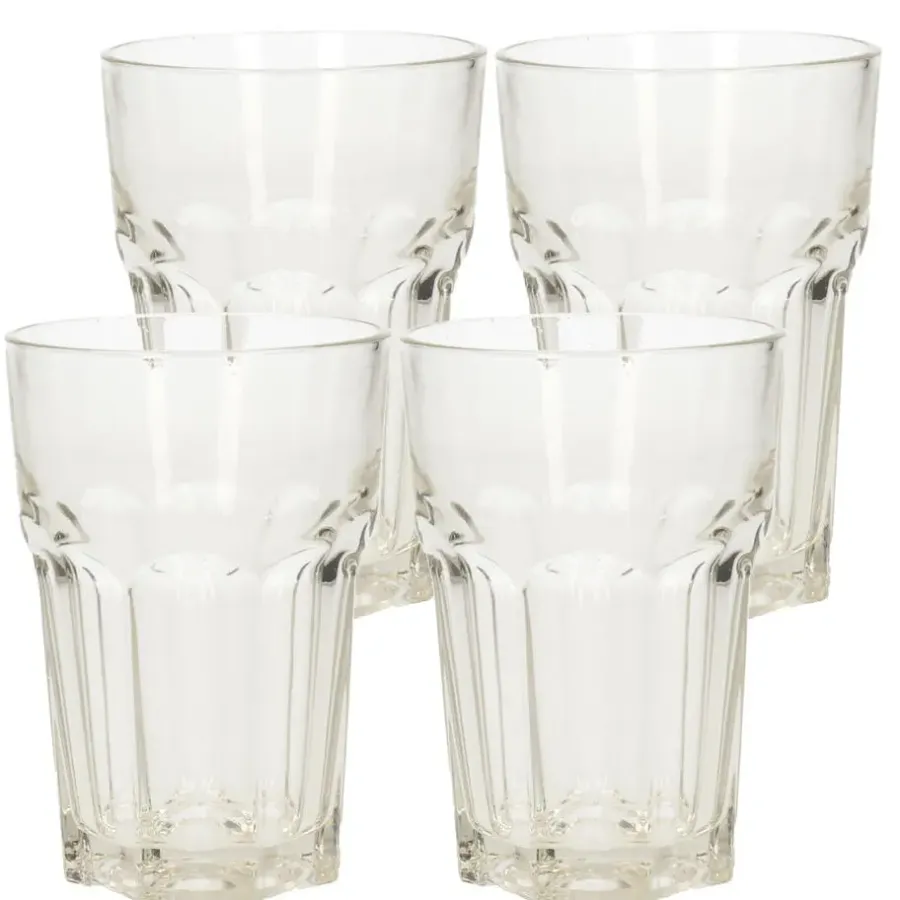 Waterglazen-Excellent Houseware Drinkglazen set - 4x - 360ml - water glazen