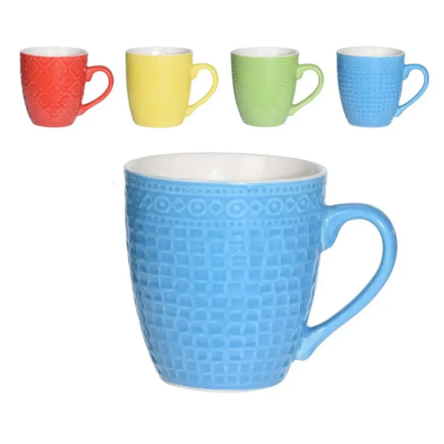 Excellent Houseware Koffiekopjes - 4 stuks - multi-kleur - 240 ml