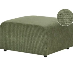 Beliani FALSTERBO - Ottomaan - Groen - Corduroy
