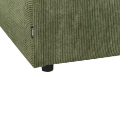 Beliani FALSTERBO - Ottomaan - Groen - Corduroy