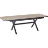 Beliani FANES - Eettafel uitschuifbaar - Grijs - 184/244 x 90 - Aluminium