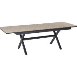 Beliani FANES - Eettafel uitschuifbaar - Grijs - 184/244 x 90 - Aluminium