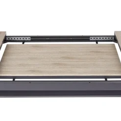 Beliani FANES - Eettafel uitschuifbaar - Grijs - 184/244 x 90 - Aluminium