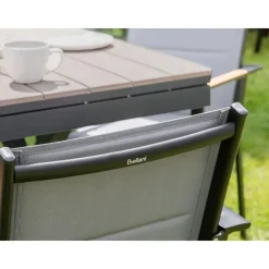 Beliani FANES - Eettafel uitschuifbaar - Grijs - 184/244 x 90 - Aluminium