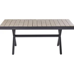 Beliani FANES - Eettafel uitschuifbaar - Grijs - 184/244 x 90 - Aluminium