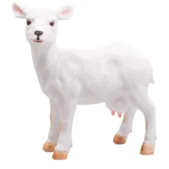Tuindecoratie-Farmwood Animals Farmwood Geitje tuin beeldje - binnen/buiten - 28 x 10 x 32 cm
