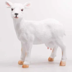 Tuindecoratie-Farmwood Animals Farmwood Geitje tuin beeldje - binnen/buiten - 28 x 10 x 32 cm