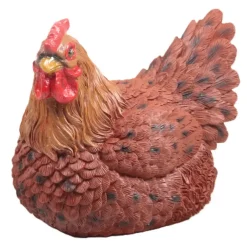 Farmwood Animals Farmwood Kip tuin beeldje - binnen/buiten - 24 x 18 x 20 cm