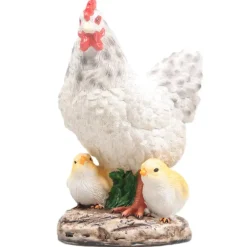 Farmwood Animals Farmwood Kip tuin beeldje - binnen/buiten - 15 x 10 x 20 cm