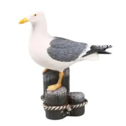 Farmwood Animals Farmwood Meeuw op 3 palen vogel tuin beeldje - buiten - 18x8x20cm