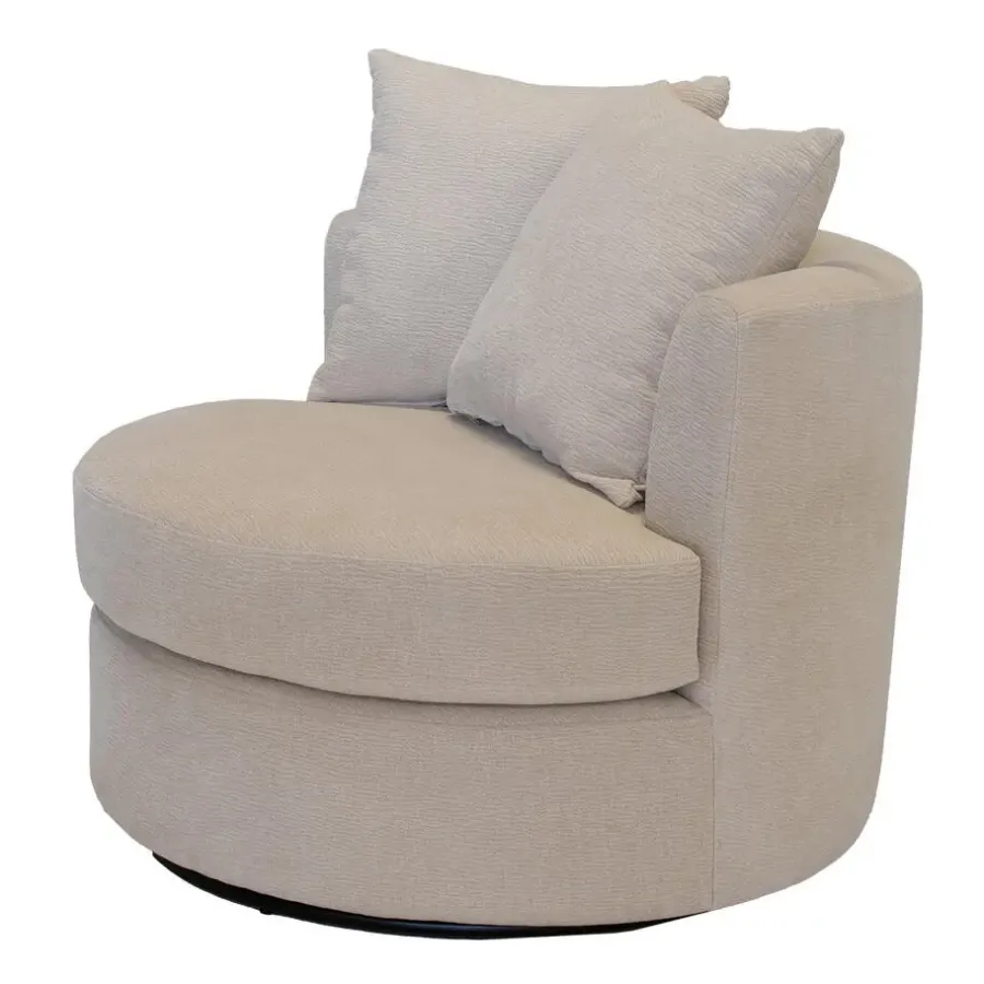 Fauteuils-Giga Meubel Fauteuil Beige Stof - Zithoogte 45cm - Thony Luxe