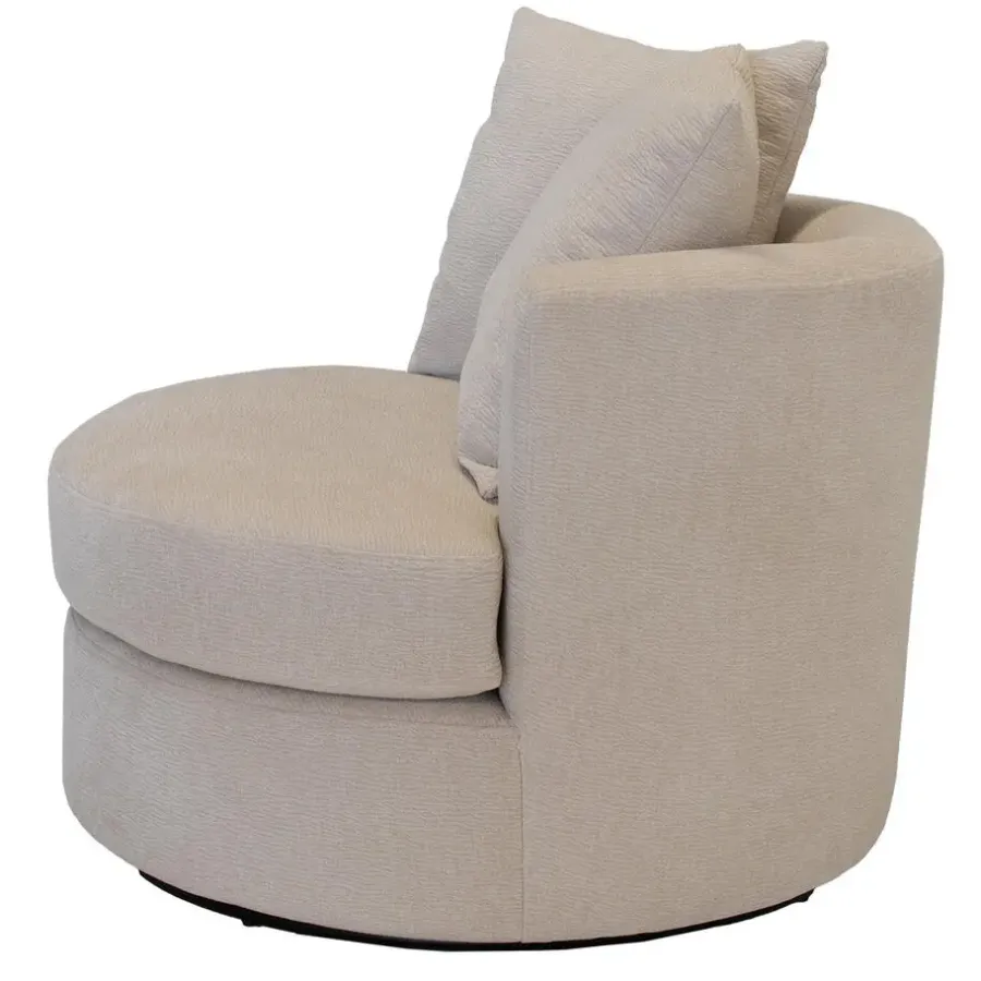 Fauteuils-Giga Meubel Fauteuil Beige Stof - Zithoogte 45cm - Thony Luxe