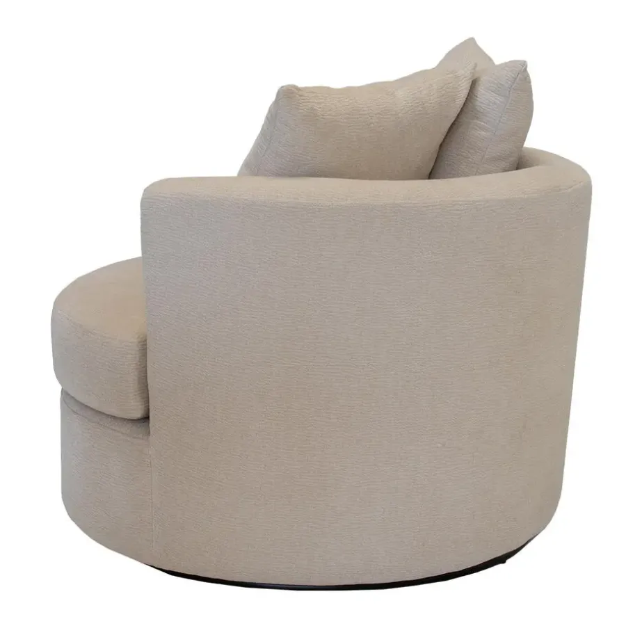 Fauteuils-Giga Meubel Fauteuil Beige Stof - Zithoogte 45cm - Thony Luxe