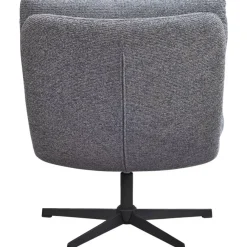 Leen Bakker Fauteuil Bobbi incl. hocker - antraciet